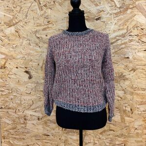 Isabel Marant Red and Blue Crew Neck Sweater